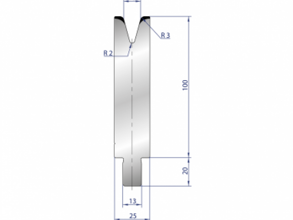 Cối chấn 1V 12 α=30º H100 R3 Max. T/m=40, 42CrMo4