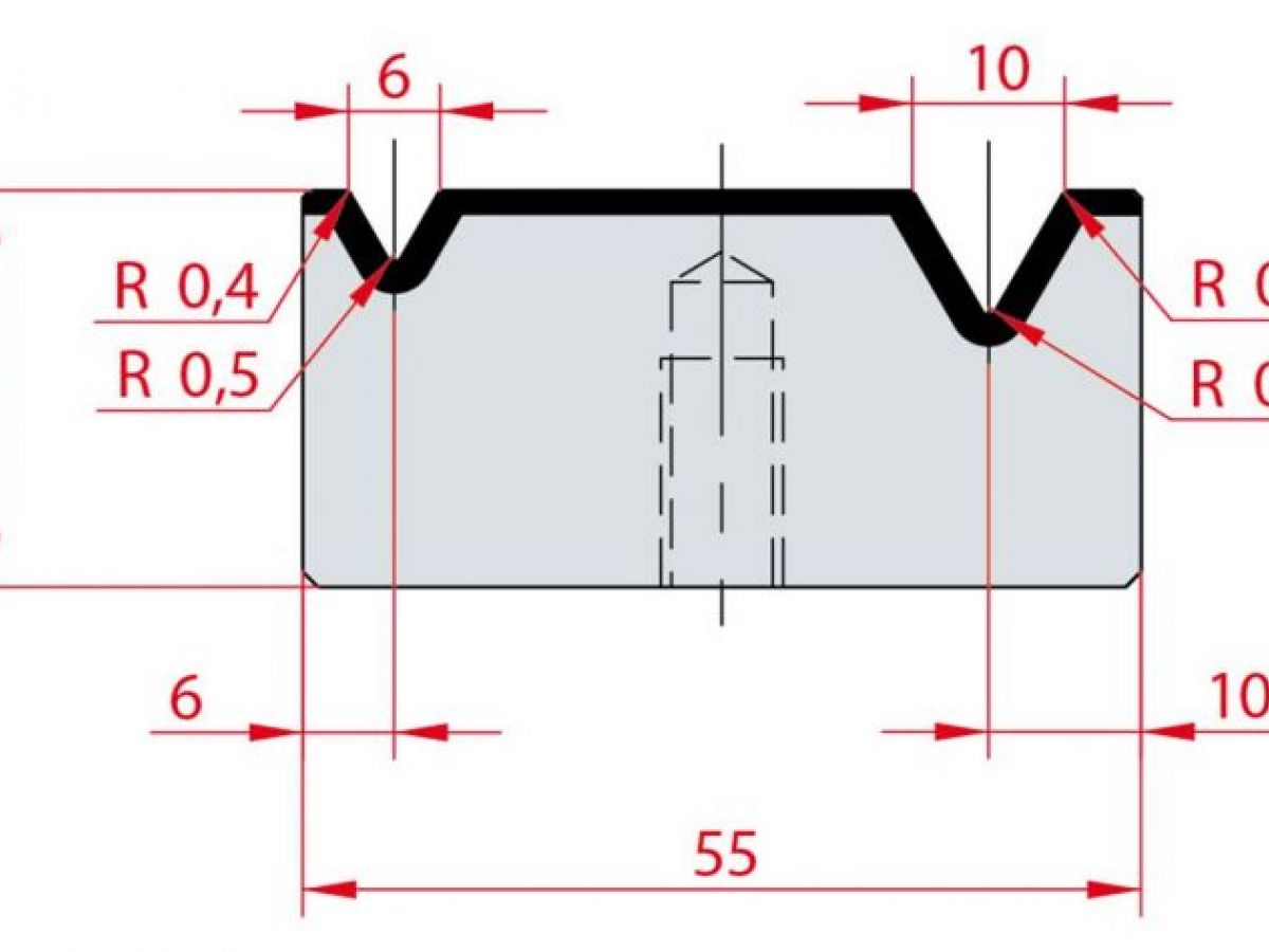 Cối chấn 2V 6/10 a=60º H26 Max. T/m=100