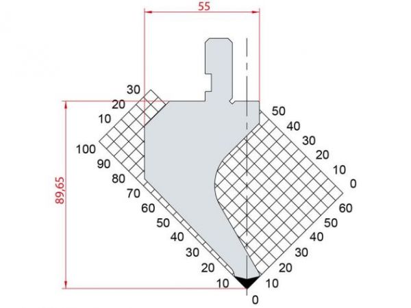 Dao chấn 88º 1014. H=89,65, R=0,8, Max T/m=60