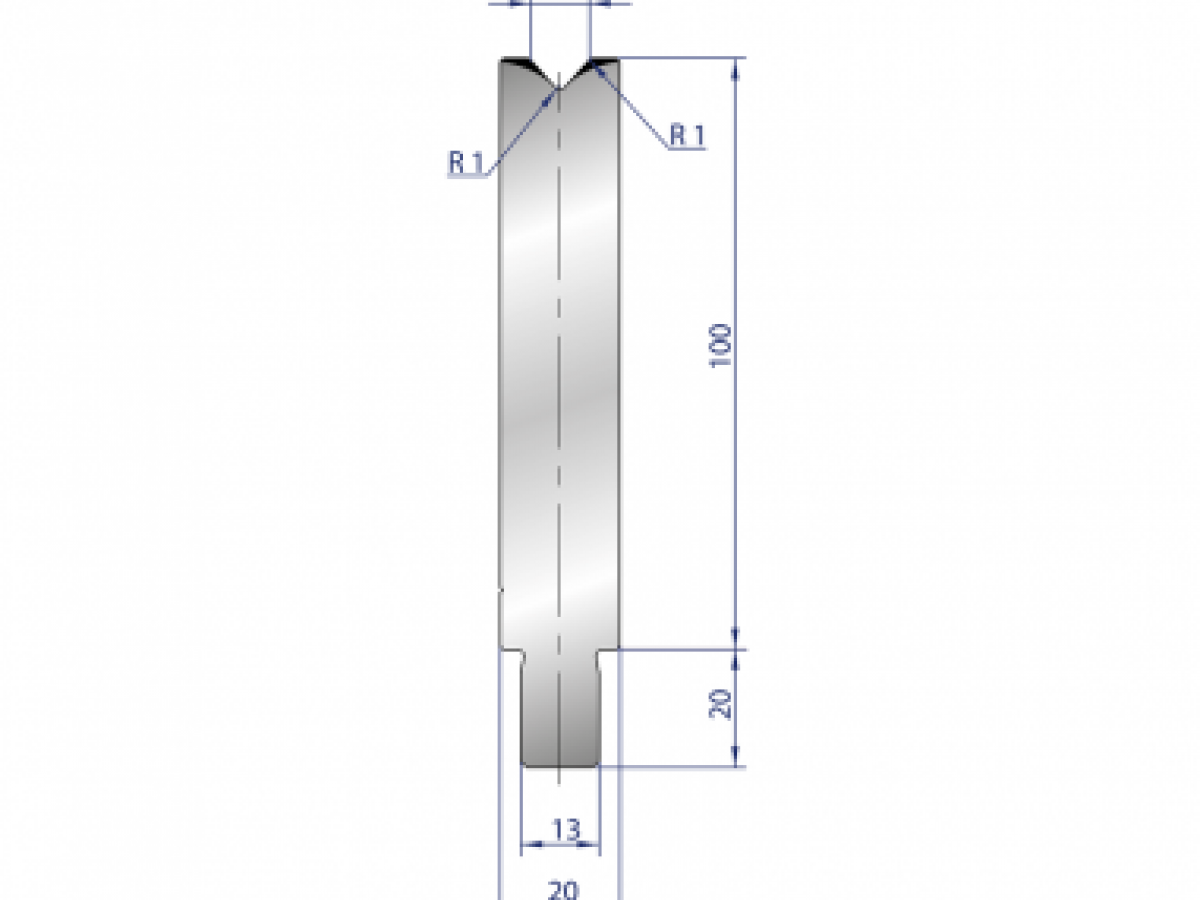 Cối chấn 1V 10 α=84º H100 Max. T/m=100, 42CrMo4