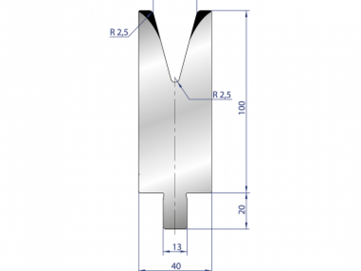 Cối chấn 1V 24 α=30º H100 Max. T/m=55, 42CrMo4
