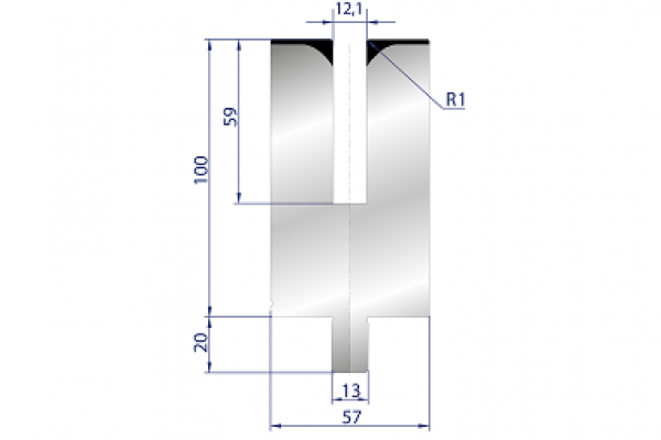 Dao cối gấp mí tôn dày max. 1.5mm