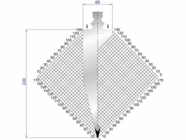 Dao chấn 28º, H=220, R=1 Max T/m=80, 42CrMo4