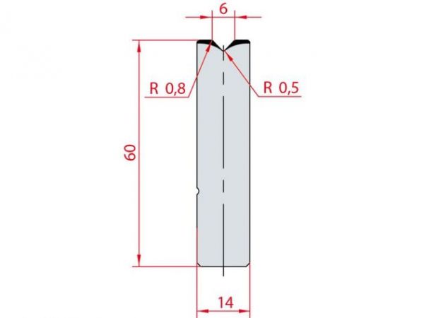 Cối chấn 1V 6 α=88º H60 Max. T/m=100