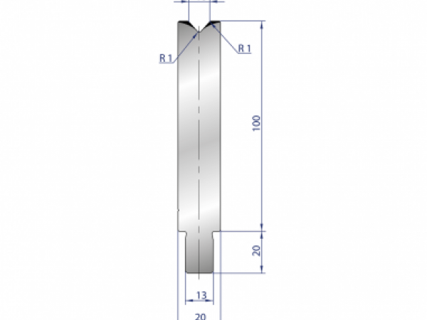 Cối chấn 1V 10 α=84º H100 Max. T/m=100, 42CrMo4